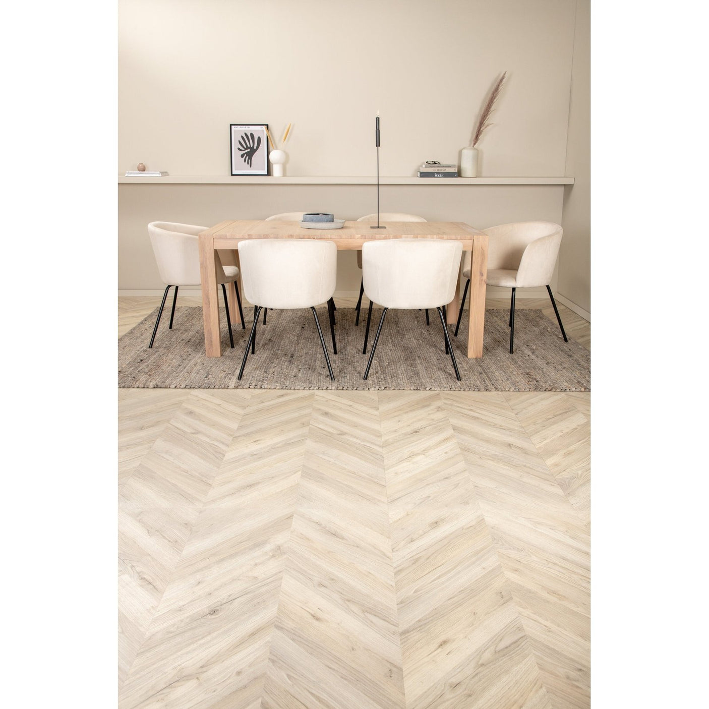 Slider Extention Table 170 +40 +40cm + Berit stol Venture Design Spisegruppe