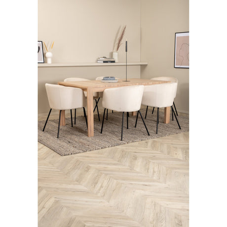 Slider Extention Table 170 +40 +40cm + Berit stol Venture Design Spisegruppe