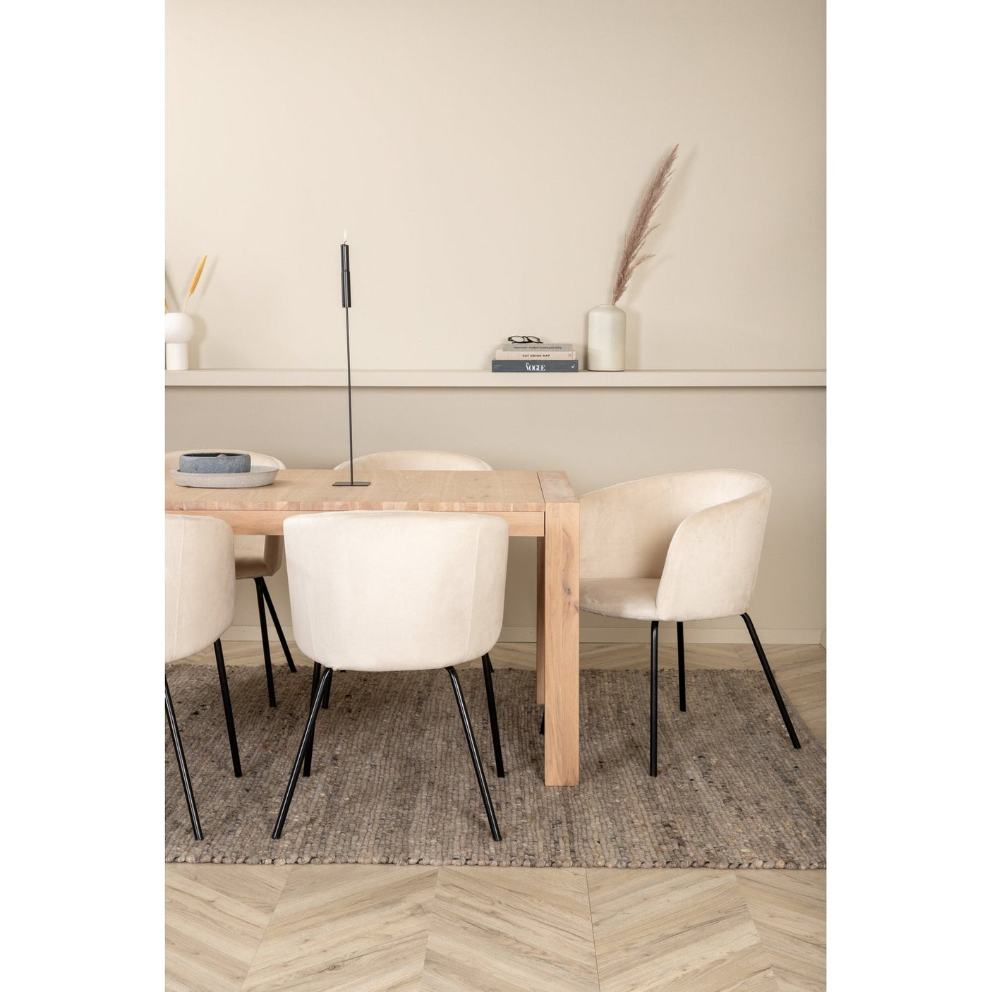 Slider Extention Table 170 +40 +40cm + Berit stol Venture Design Spisegruppe