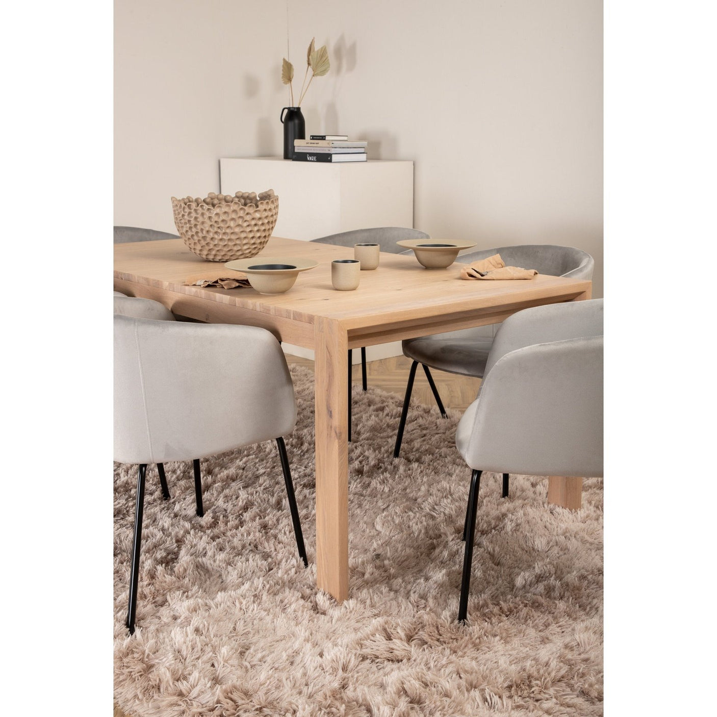 Slider Extention Table 170 +40 +40cm + Berit stol Velvet Venture Design Spisegruppe