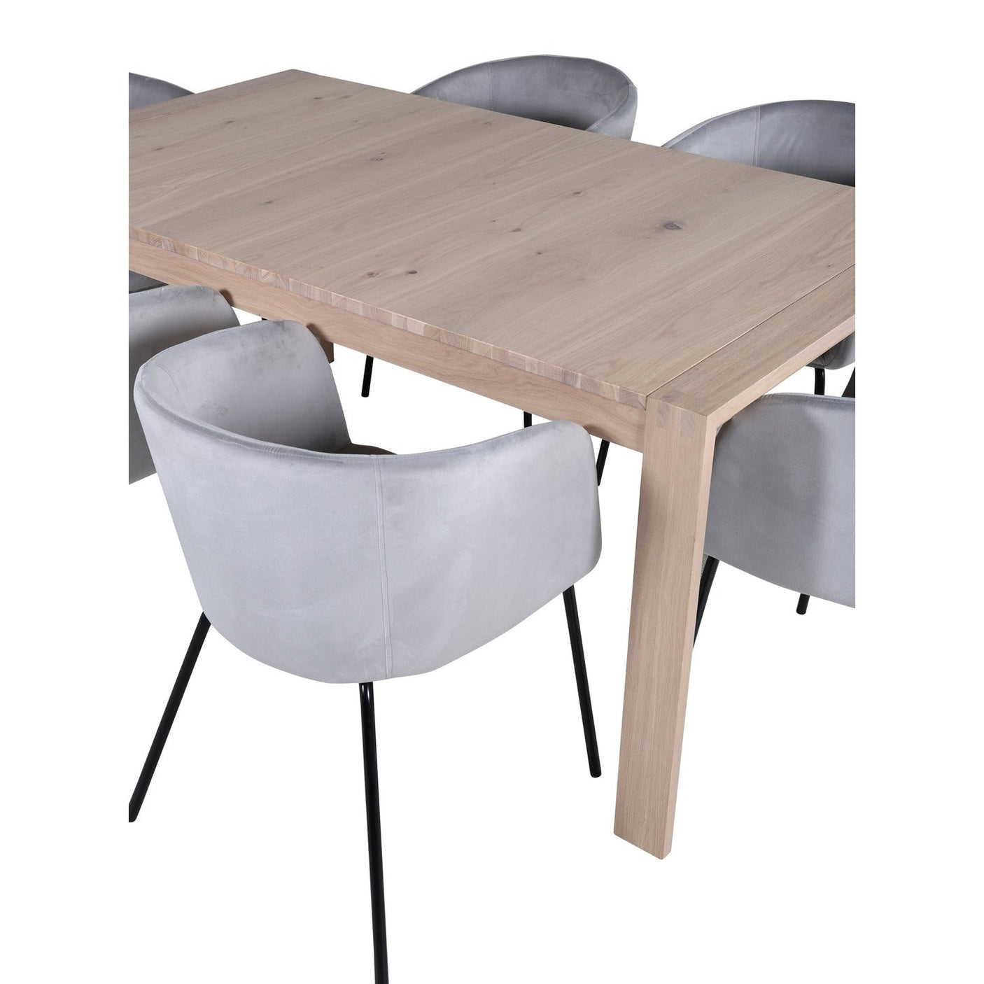 Slider Extention Table 170 +40 +40cm + Berit stol Velvet Venture Design Spisegruppe