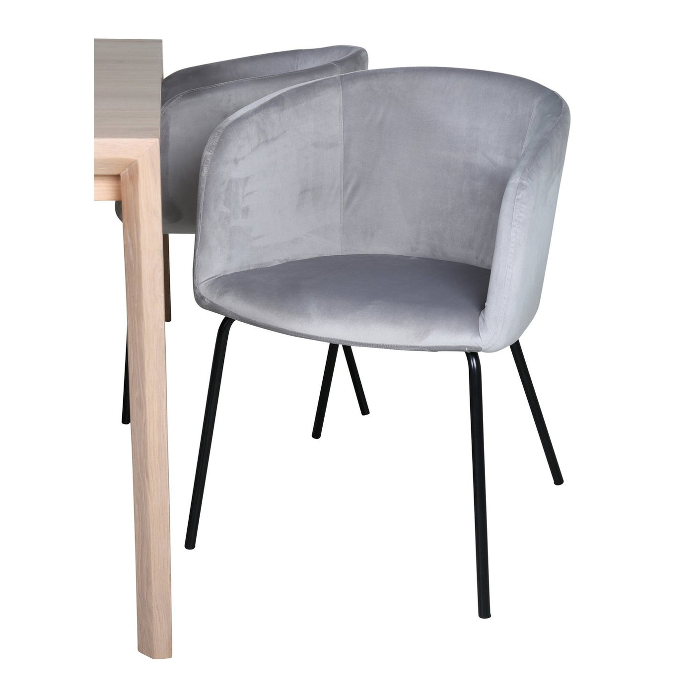Slider Extention Table 170 +40 +40cm + Berit stol Velvet Venture Design Spisegruppe