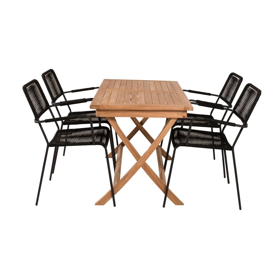 Kenya Spisebord 120*70*H75 + Lindos Lenestol Venture Design Spisegruppe