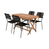 Kenya Spisebord 120*70*H75 + Lindos Lenestol Venture Design Spisegruppe