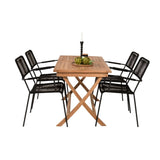 Kenya Spisebord 120*70*H75 + Lindos Lenestol Venture Design Spisegruppe