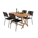 Kenya Spisebord 120*70*H75 + Lindos Lenestol Venture Design Spisegruppe