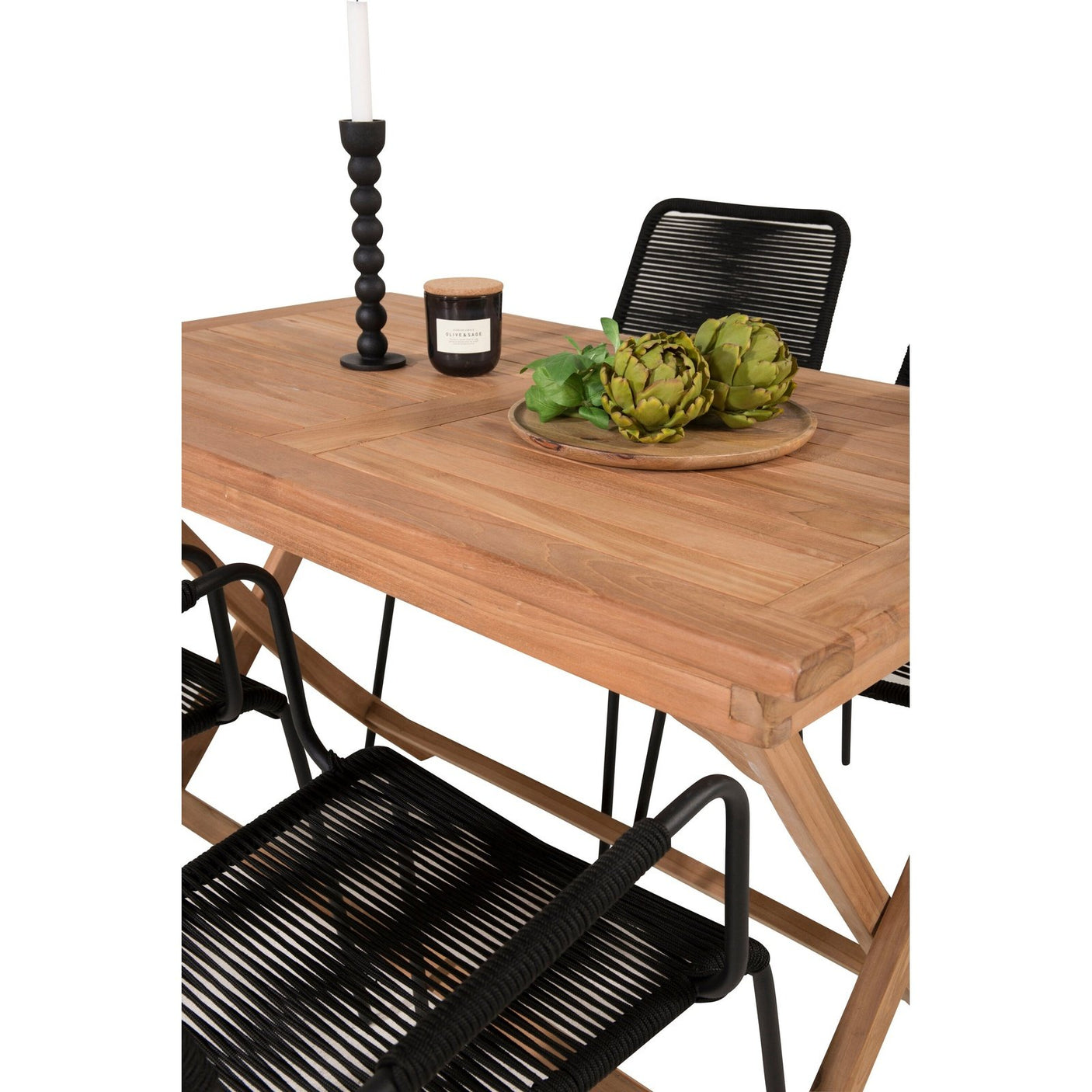 Kenya Spisebord 120*70*H75 + Lindos Lenestol Venture Design Spisegruppe