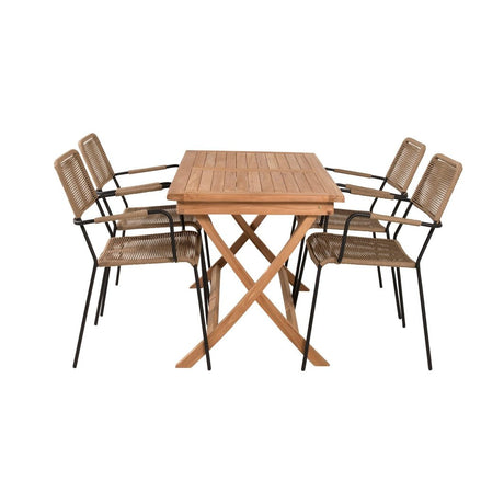 Kenya Spisebord 120*70*H75 + Lindos Lenestol Venture Design Spisegruppe