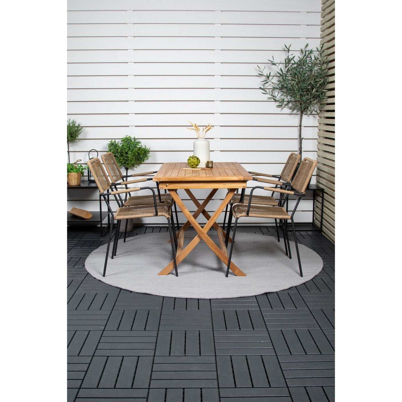Kenya Spisebord 120*70*H75 + Lindos Lenestol Venture Design Spisegruppe