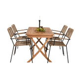 Kenya Spisebord 120*70*H75 + Lindos Lenestol Venture Design Spisegruppe