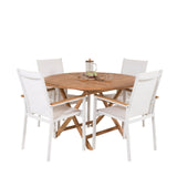 Kenya Rundt Spisebord ø120cm + Texas stoler / Venture Design Spisegruppe