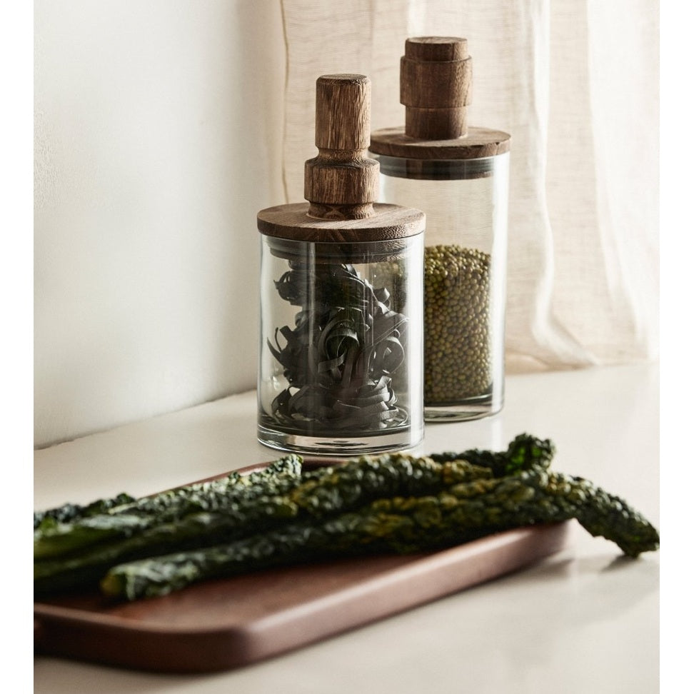 SALVIE-lagringsglas med dekk i tre - 850 ml Nordal TABLEWARE