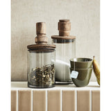 SALVIE-lagringsglas med tak i tre - 900 ml Nordal TABLEWARE