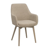 Denley lenestol lyst beige stoff/hvitvasket eikbein Rowico Lenestol
