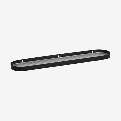 SOTRA hylle i rustfritt stål og glass - L60 cm - sort Nordal BATHROOM A