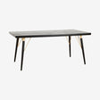 Spisebord i tre - 180x90 - svart/mat gull Nordal TABLES
