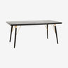 Spisebord i tre - 180x90 - svart/mat gull Nordal TABLES