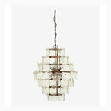 Stor pendel i gyldent jern og klart glass - h71 cm Nordal HANG LAMPS