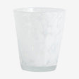 TEPIN drikkeglass med mønster - h10 cm - klart glass/hvit Nordal GLASS/JUGS