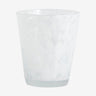 TEPIN drikkeglass med mønster - h10 cm - klart glass/hvit Nordal GLASS/JUGS