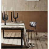 VINTAGE spisebord i tre og jern - 220x100 - natur/sort Nordal TABLES