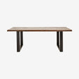 VINTAGE spisebord i tre og jern - 220x100 - natur/sort Nordal TABLES