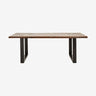 VINTAGE spisebord i tre og jern - 220x100 - natur/sort Nordal TABLES