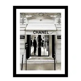 Glass picture w/frame Chanel Homefactory