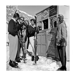 Glass picture ticket office Val d'Isere 1950 Homefactory