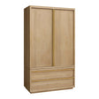 Garderobe: Garderobeskap Fremont Natur Grov Eikefiner 120X210X60 fra Homefactory - Bildenr: 1