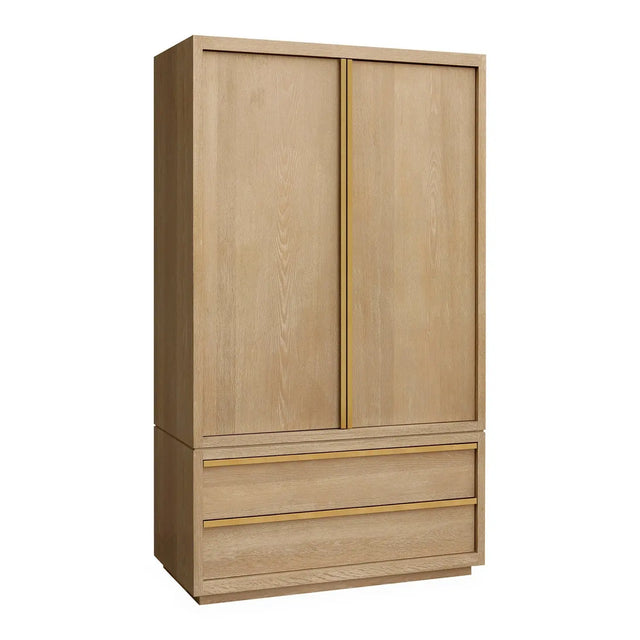 Garderobe: Garderobeskap Fremont Natur Grov Eikefiner 120X210X60 fra Homefactory - Bildenr: 1