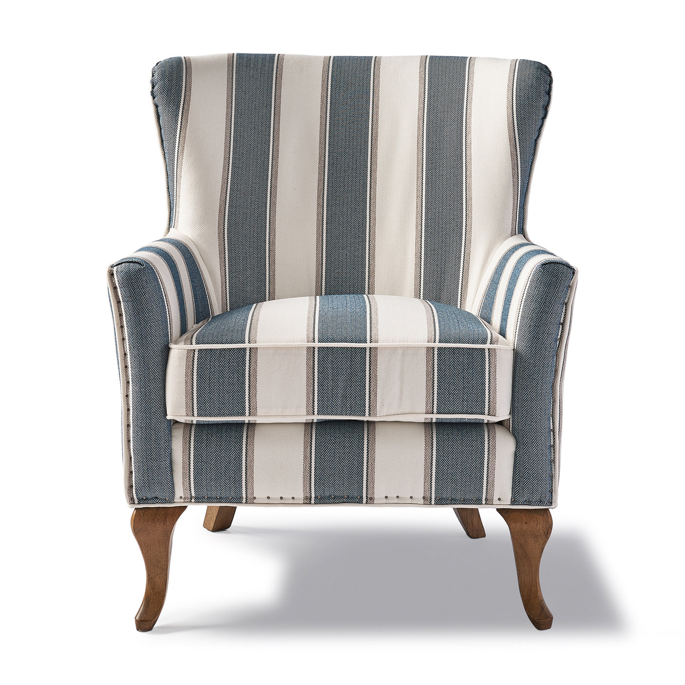 Lenestol: Cavendish lenestol Striped weave - blue stripe fra Riviera Maison - Bildenr: 10